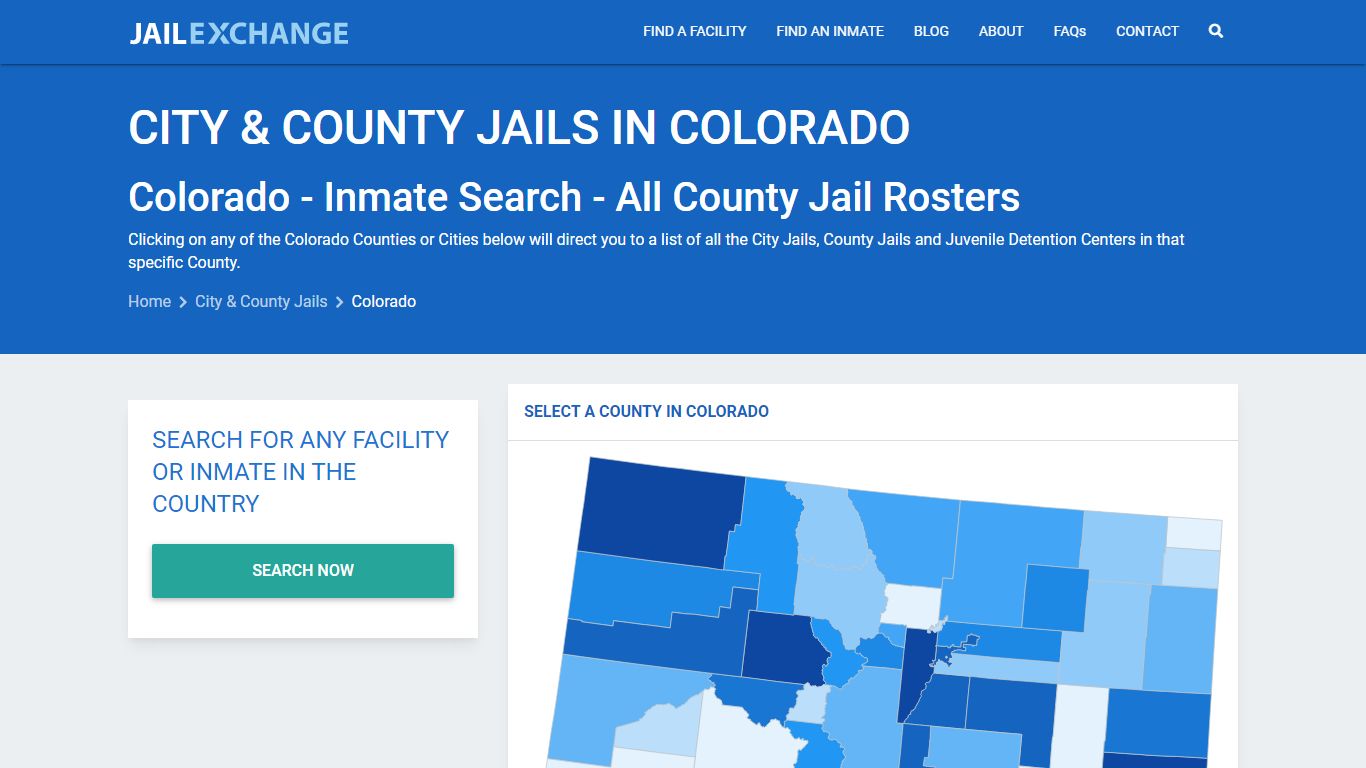 Inmate Search - Colorado County Jails | Jail Exchange